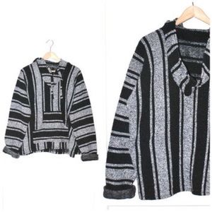 Black & Grey Baja Pullover